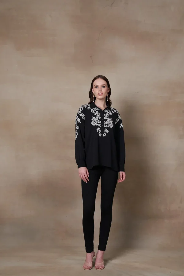 RANNA GILL Aisa Blouse Black Store