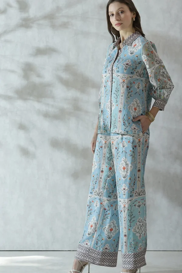 RANNA GILL Aliza Blouse Blue Outlet