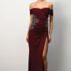 RANNA GILL Amara Dress Wine Flash Sale