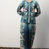 RANNA GILL Arya Blouse Teal Forest Print Shop