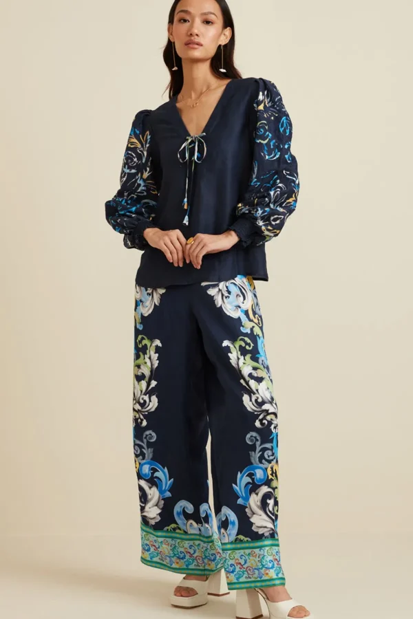 RANNA GILL Aubery Matching Set Navy Clearance