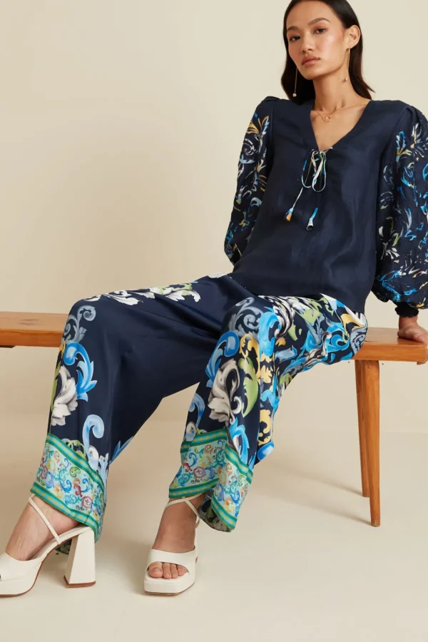 RANNA GILL Aubery Matching Set Navy Clearance