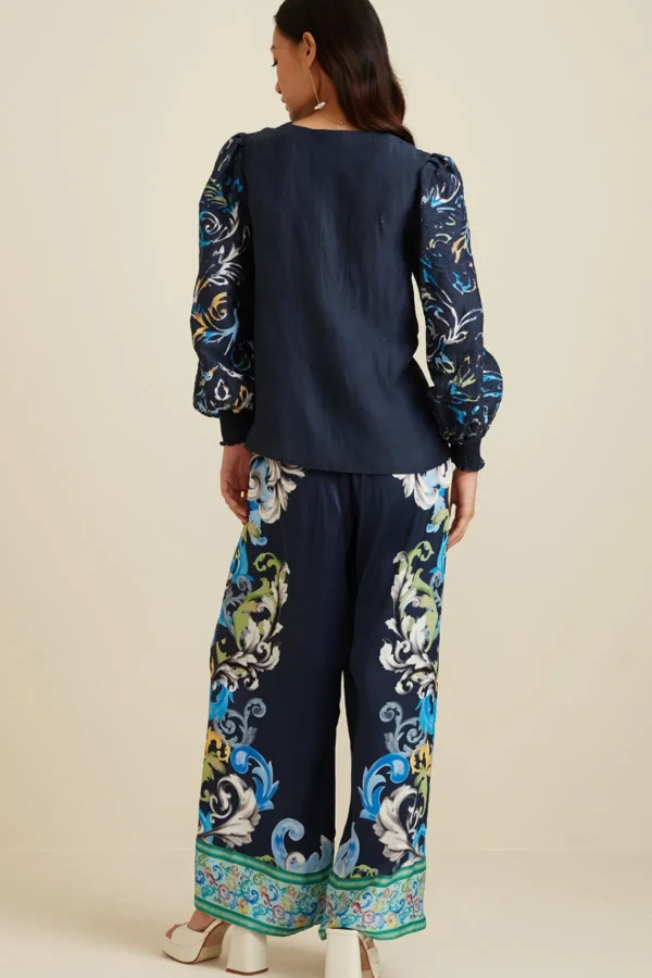 RANNA GILL Aubery Matching Set Navy Clearance