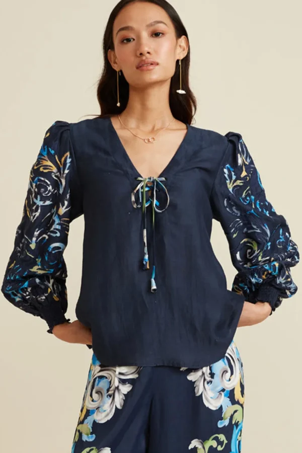 RANNA GILL Aubery Matching Set Navy Clearance