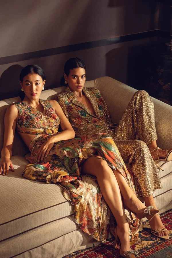 RANNA GILL Aurelia Ruffled Maxi Dress Multi Online