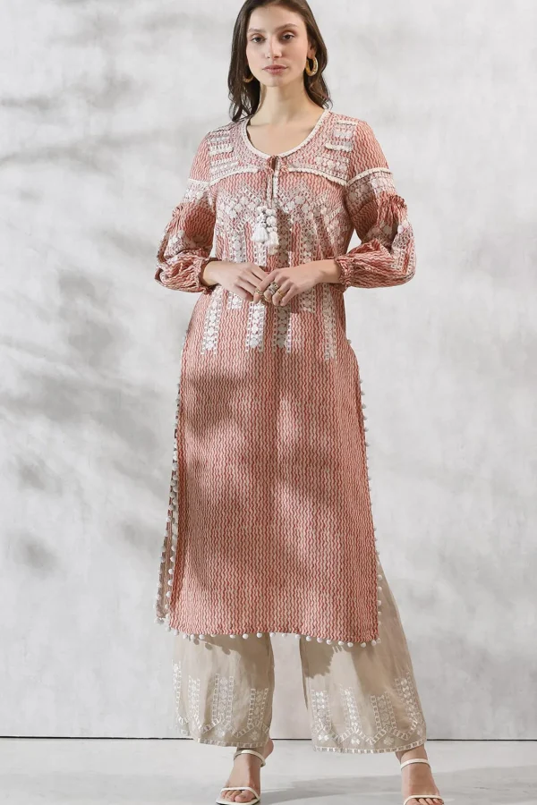 RANNA GILL Bela Tunic Set Red Outlet