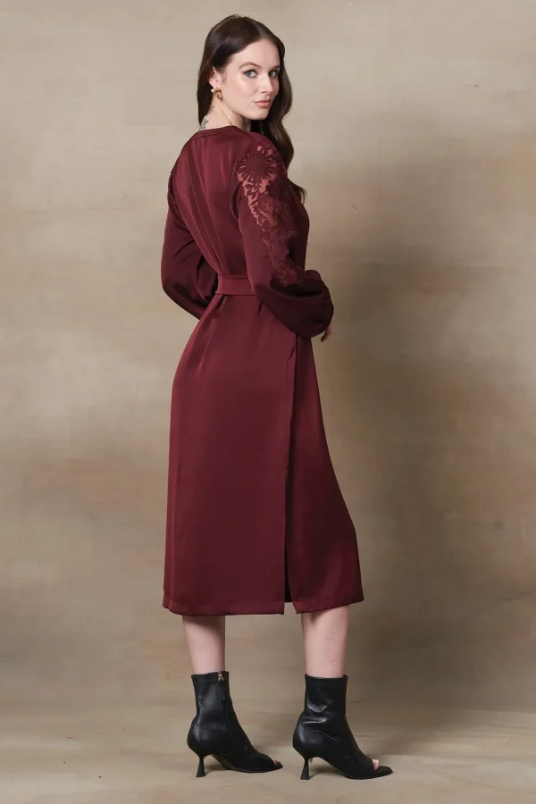 RANNA GILL Bella Dress Oxblood Shop
