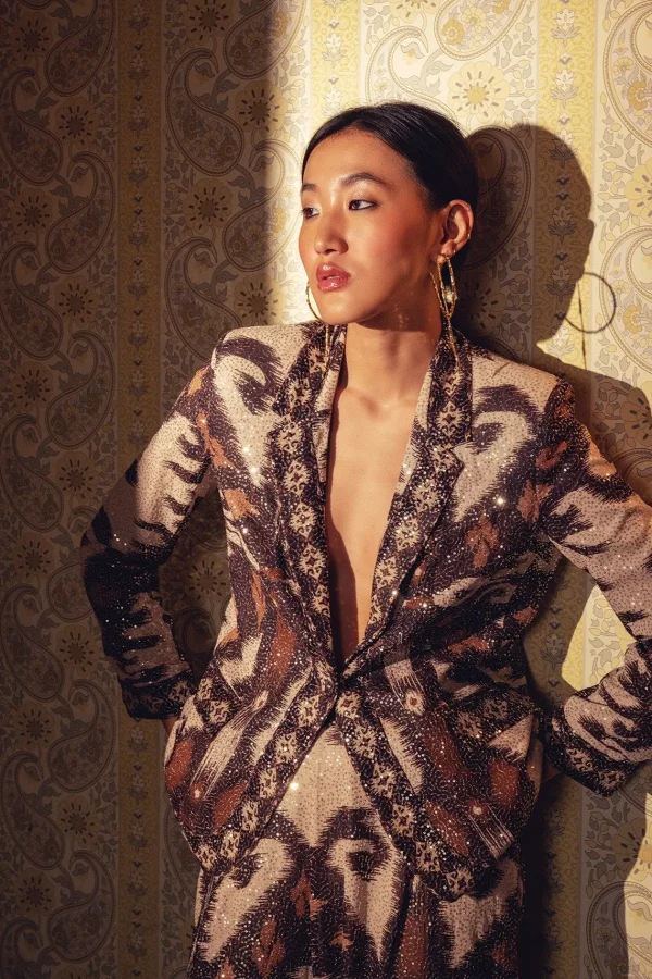 RANNA GILL Blair Jacket Brown New