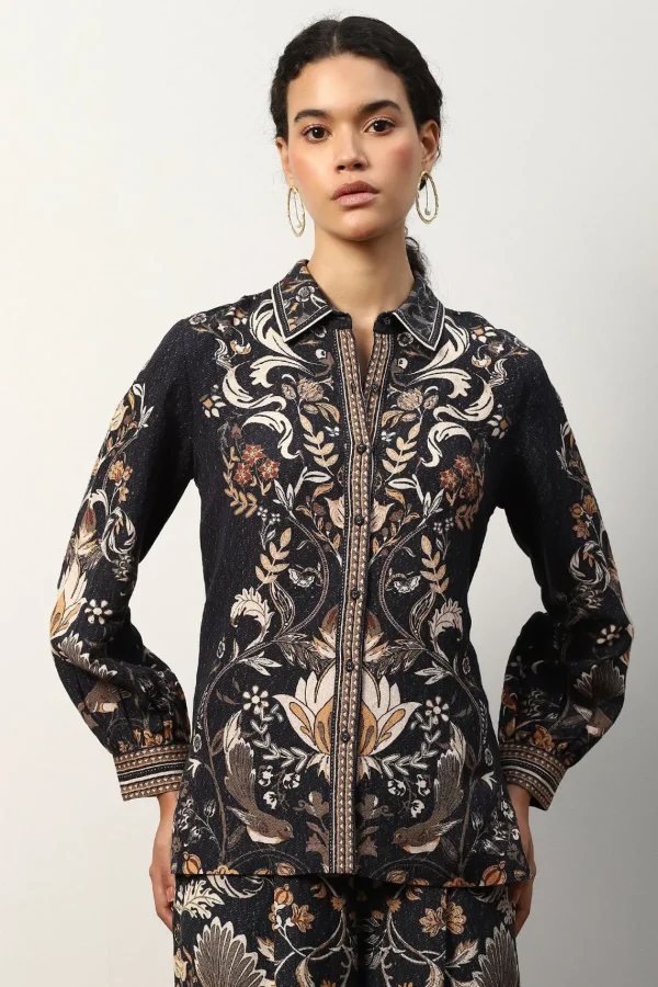 RANNA GILL Celia Blouse Black Cheap