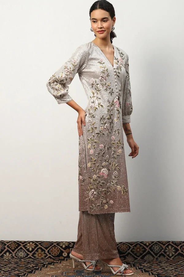 RANNA GILL Cienna Tunic Set Grey Hot