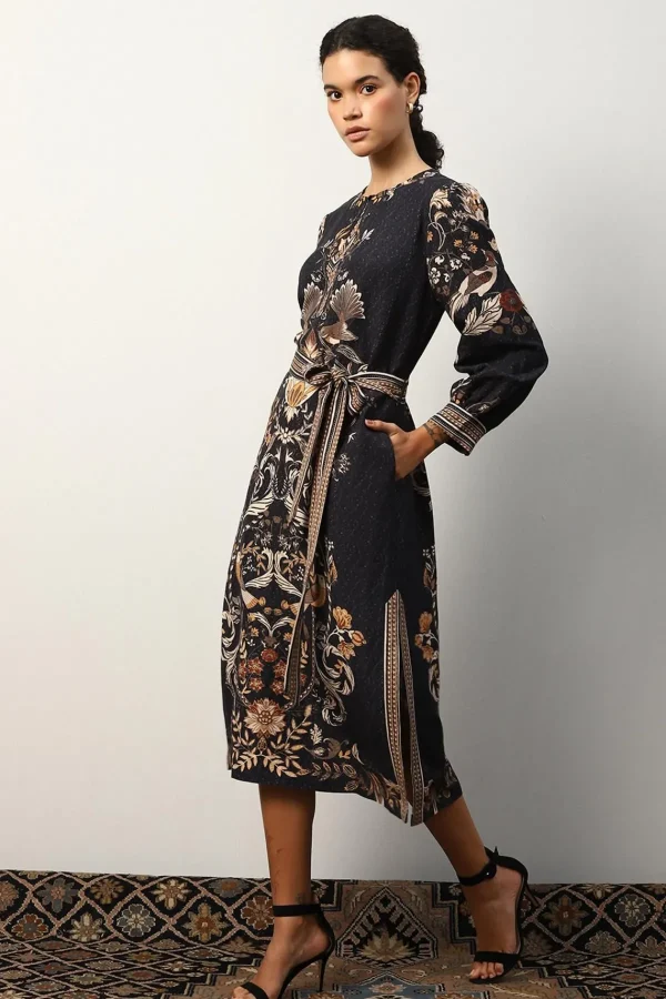 RANNA GILL Darlie Dress Black Discount