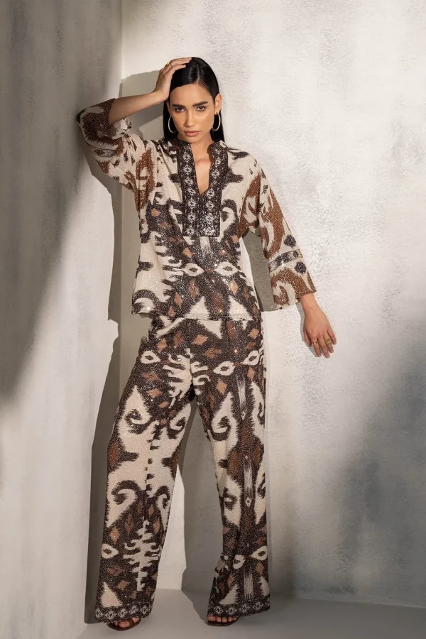 RANNA GILL Elleson Blouse Brown Flash Sale