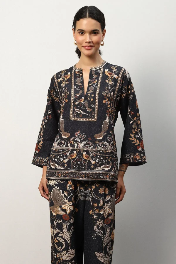 RANNA GILL Erica Blouse Black Sale