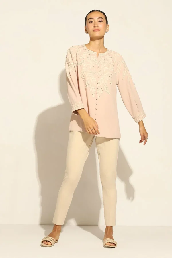 RANNA GILL Genesis Blouse Salmon Clearance