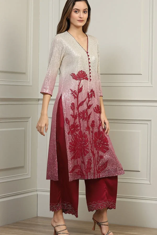 RANNA GILL Hamya Burgandy Cheap