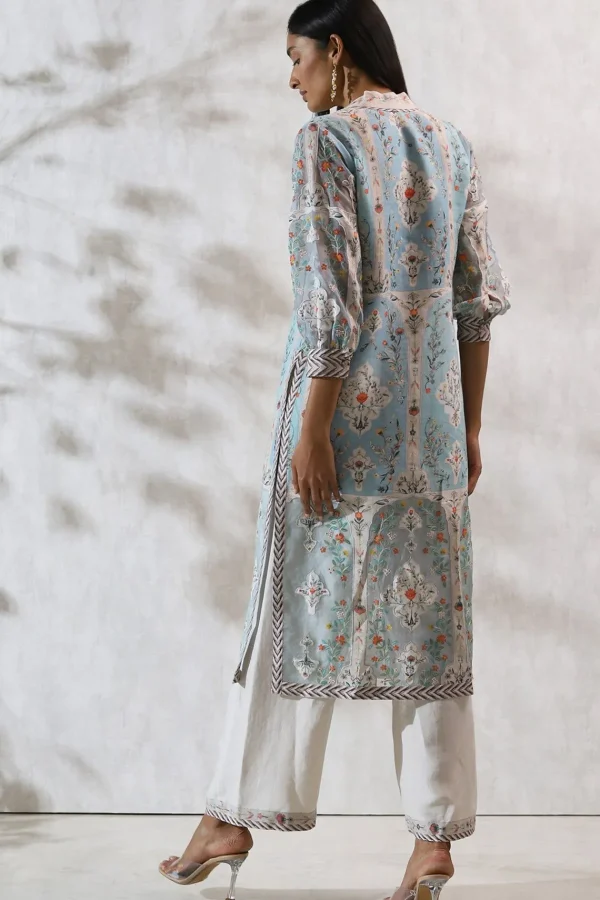 RANNA GILL Ishna Tunic Set Blue Clearance
