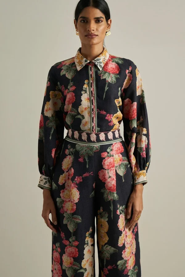 RANNA GILL Janis Blouse Black Cheap