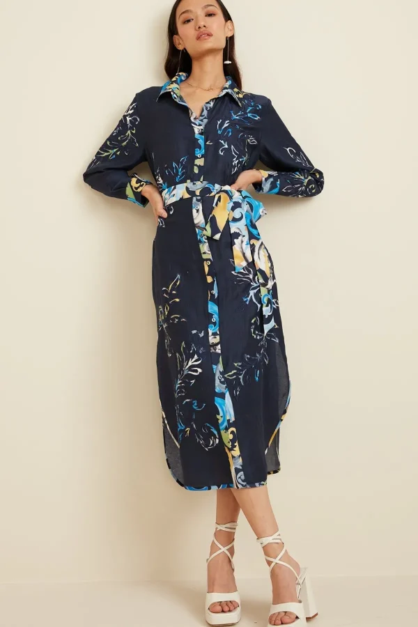 RANNA GILL Kinsley Dress Navy New