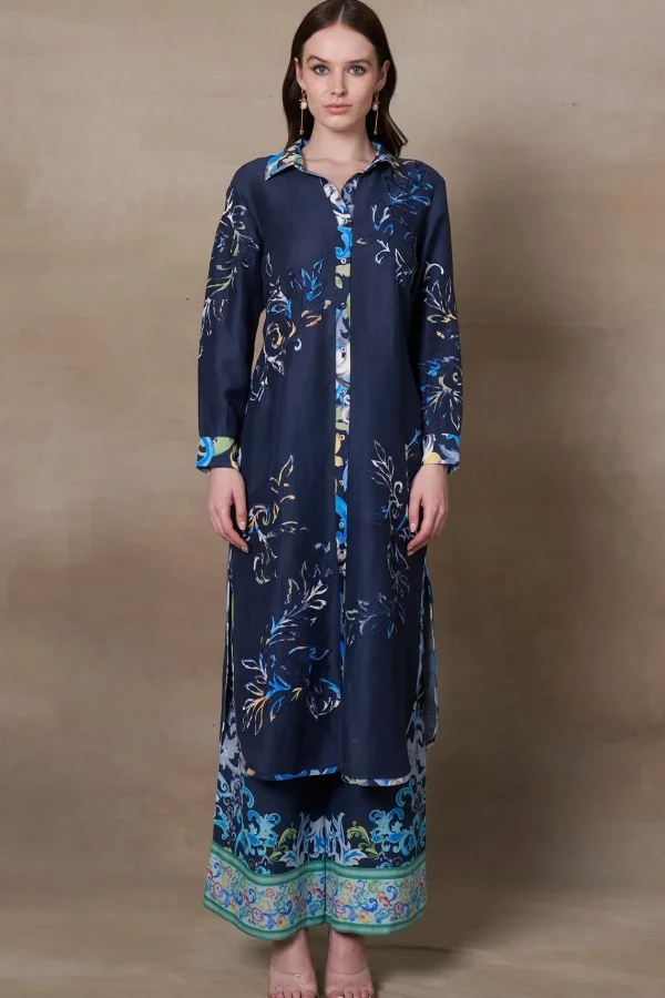 RANNA GILL Kinsley Tunic Set Navy Hot
