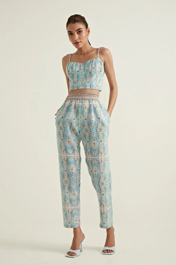 RANNA GILL Leah Bustier Blue Cheap