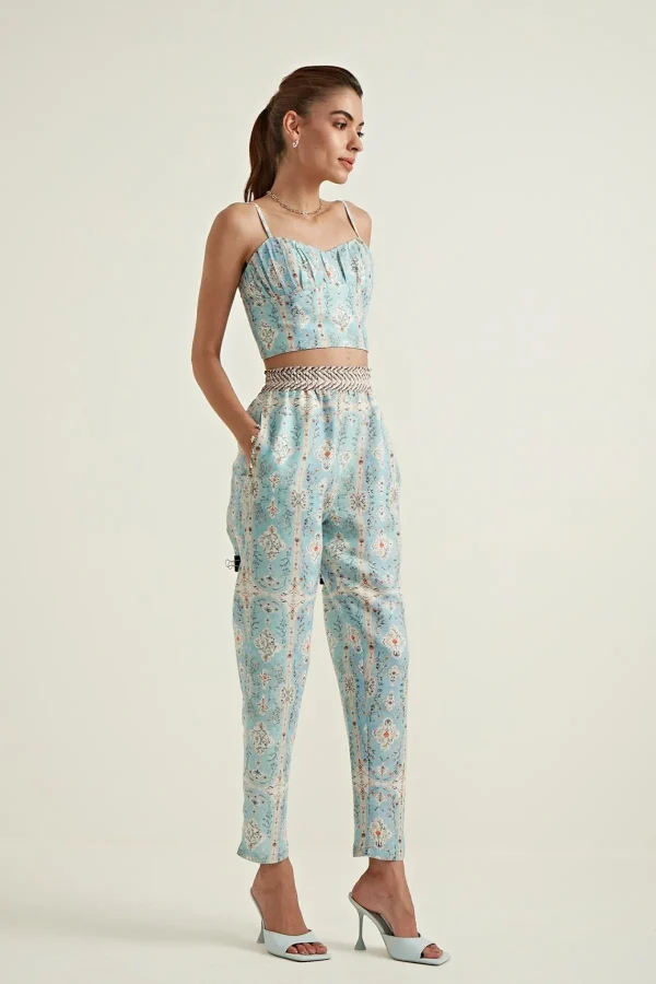 RANNA GILL Leah Bustier Blue Online