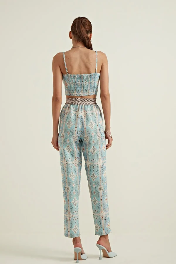 RANNA GILL Leah Bustier Blue Online