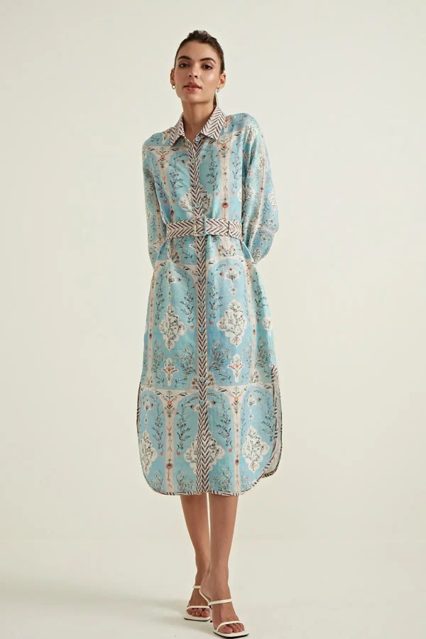 RANNA GILL Louisa Tunic Dress Blue Discount