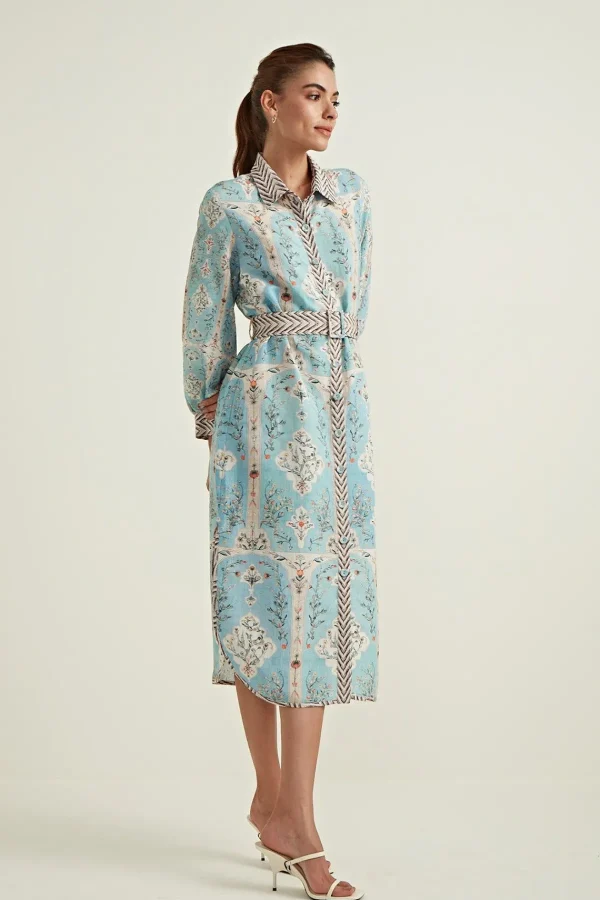 RANNA GILL Louisa Tunic Dress Blue Discount