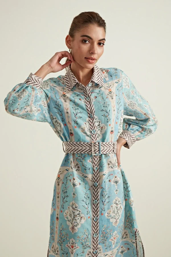RANNA GILL Louisa Tunic Dress Blue Discount
