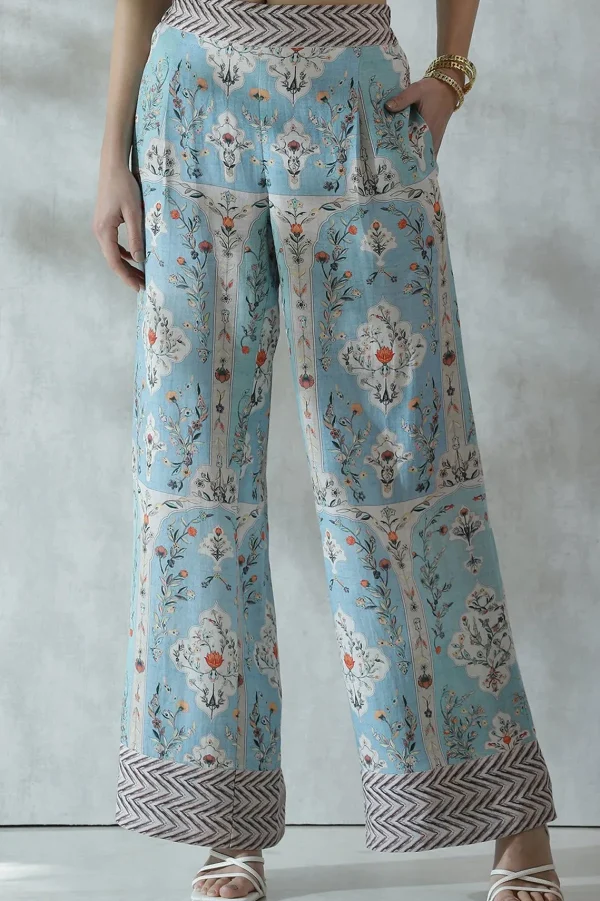 RANNA GILL Louise Pant Blue Discount