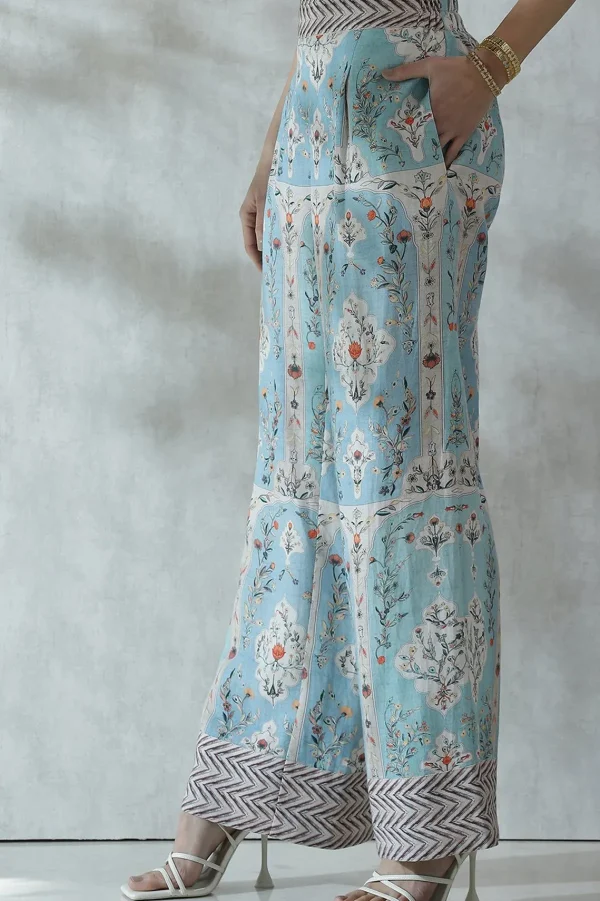 RANNA GILL Louise Pant Blue Discount