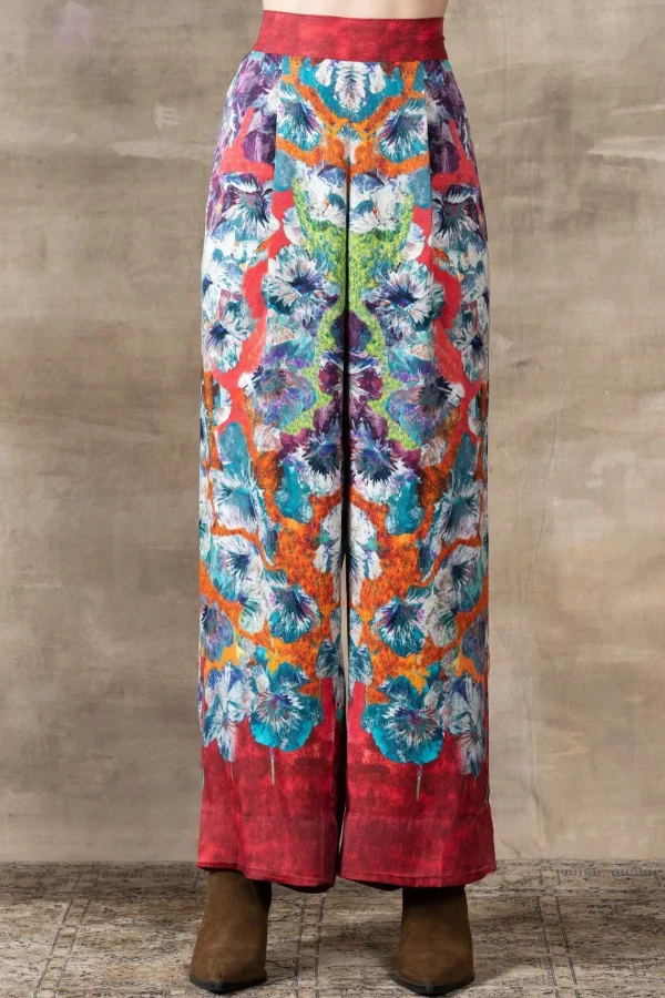 RANNA GILL Lucy Pant Red Flash Sale
