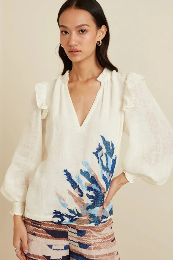 RANNA GILL Maise Blouse Ivory Shop