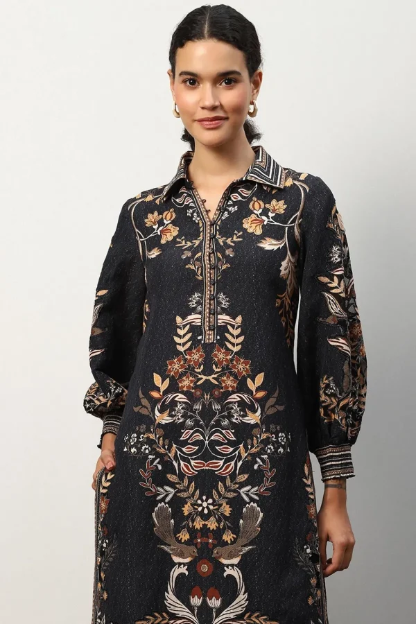 RANNA GILL Mariana Tunic Set Black Outlet