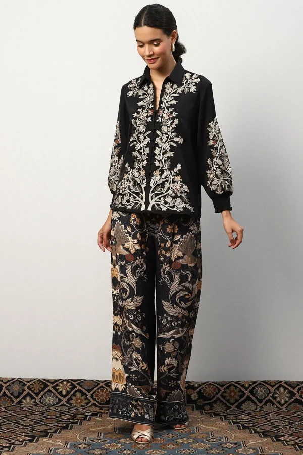 RANNA GILL Molly Blouse Black Best Sale