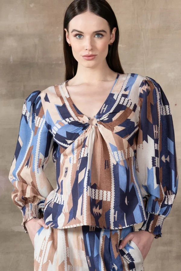 RANNA GILL Naomi Blouse Multicolor Hot