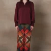 RANNA GILL Olivia Blouse Ox-Blood Cheap