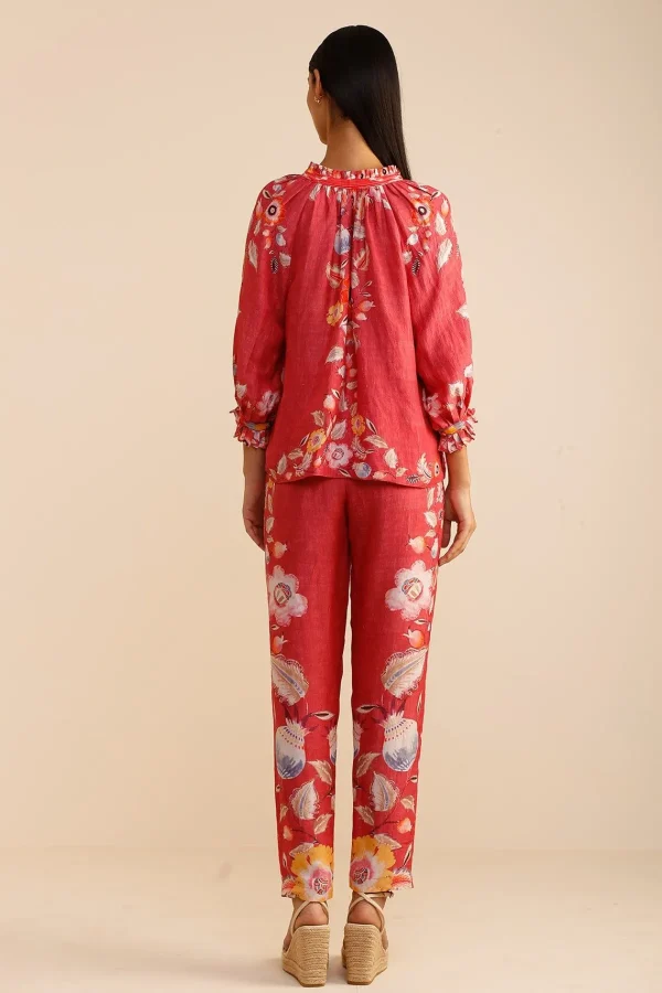 RANNA GILL Rosalie Blouse Coral Store
