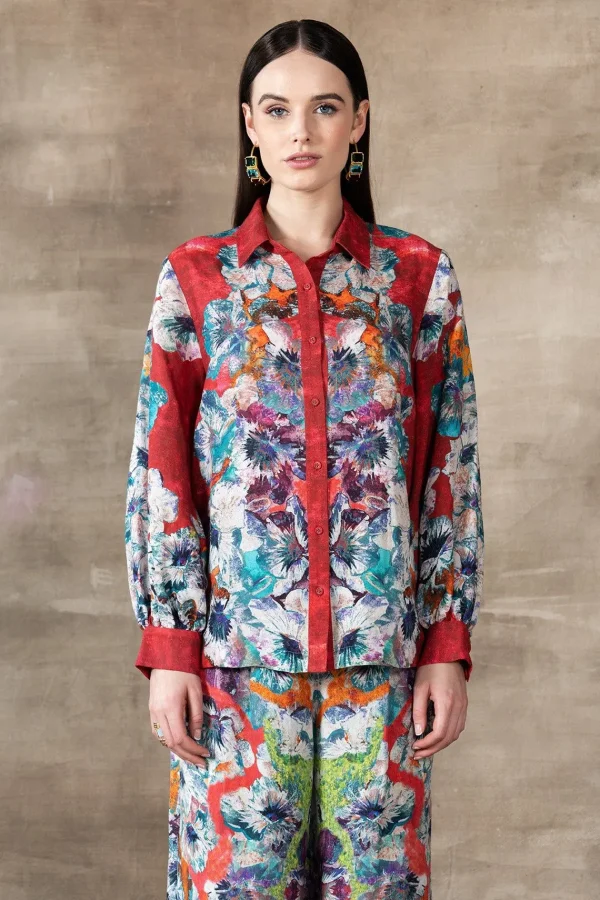 RANNA GILL Rubi Blouse Red Shop