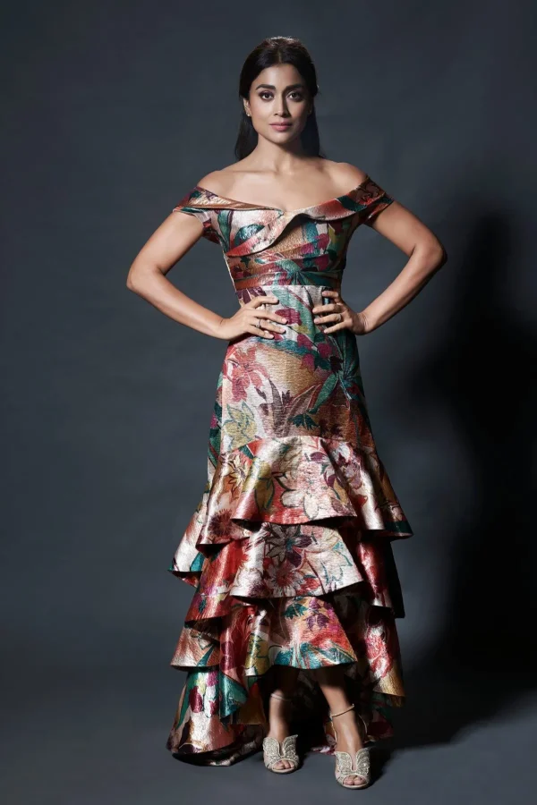 RANNA GILL Shriya Saran In Renata Tiered Midi Dress Multi Discount