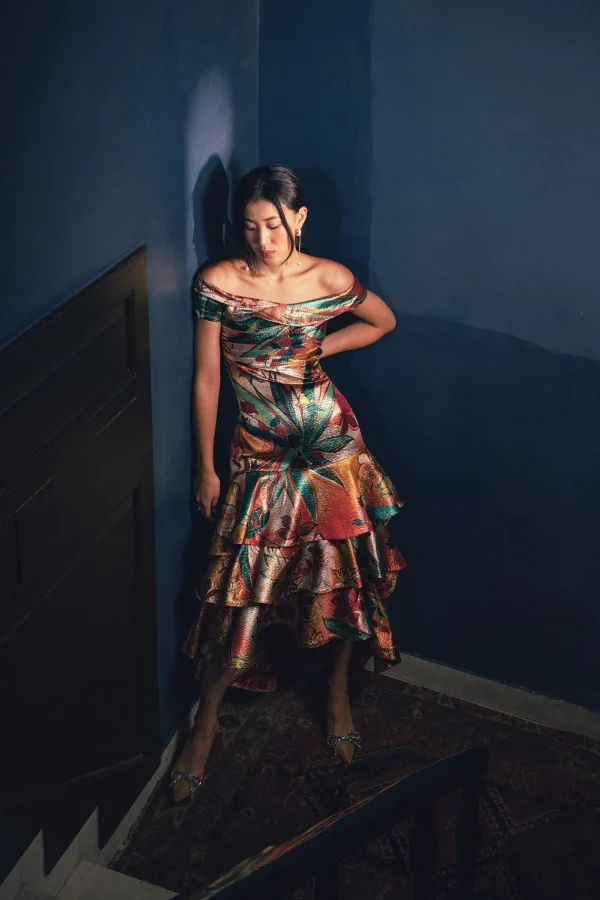 RANNA GILL Shriya Saran In Renata Tiered Midi Dress Multi Discount