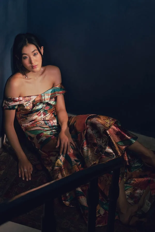 RANNA GILL Shriya Saran In Renata Tiered Midi Dress Multi Discount
