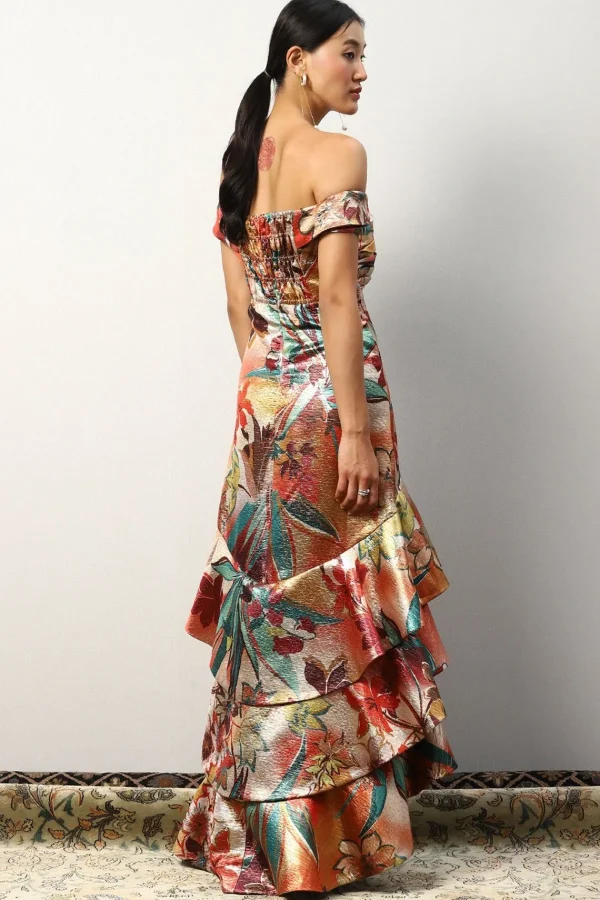 RANNA GILL Shriya Saran In Renata Tiered Midi Dress Multi Discount