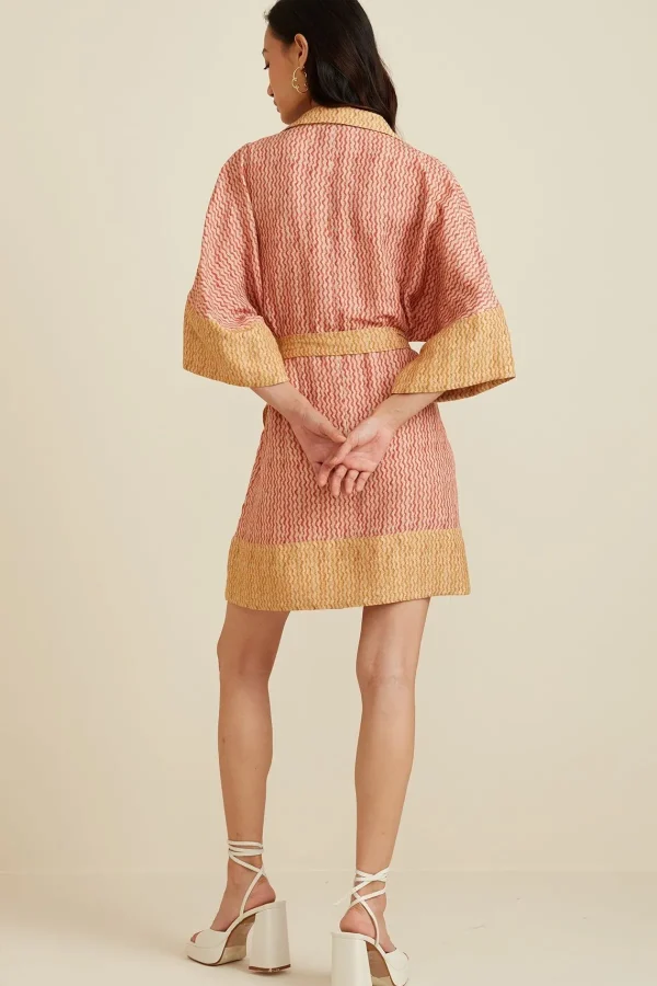 RANNA GILL Stella Dress Red & Yellow New