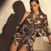 RANNA GILL Stormi Dress Brown Hot