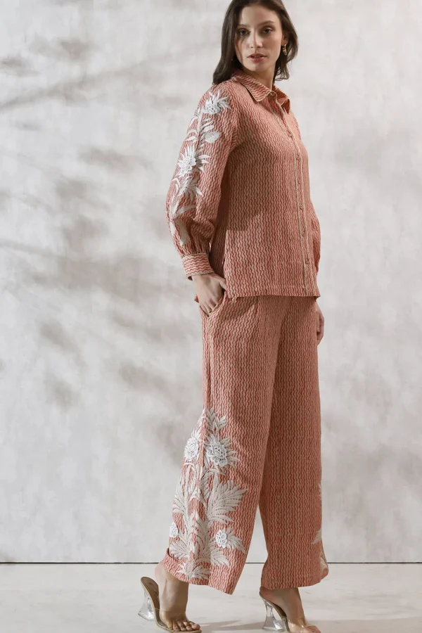 RANNA GILL Taylor Blouse Red Flash Sale
