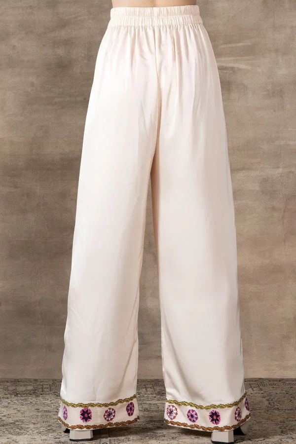 RANNA GILL Valencia Wide-Leg Pants Snow White Store