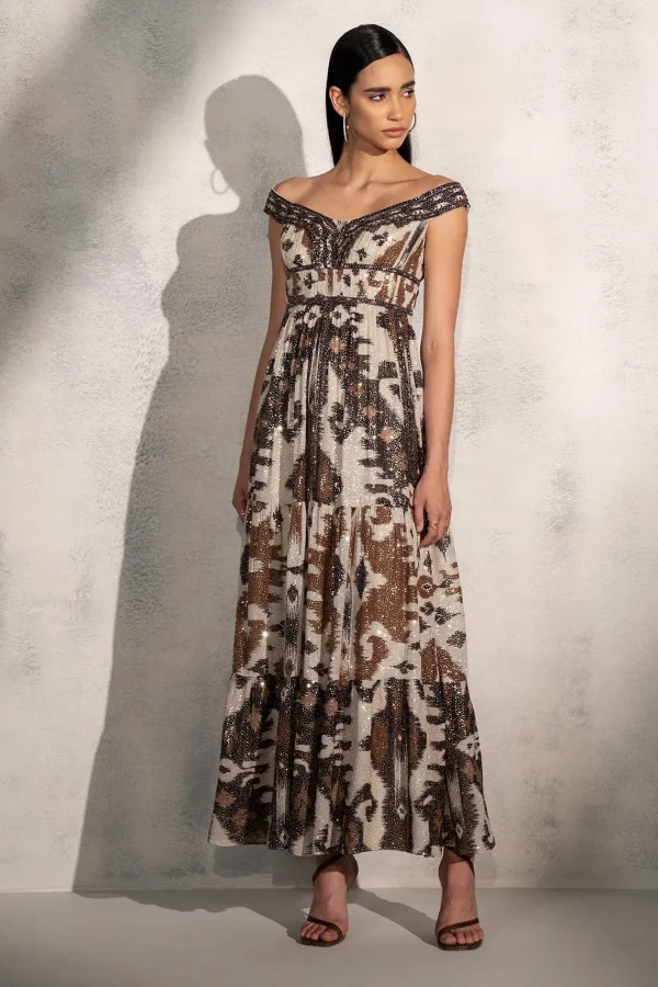RANNA GILL Valery Dress Brown Sale